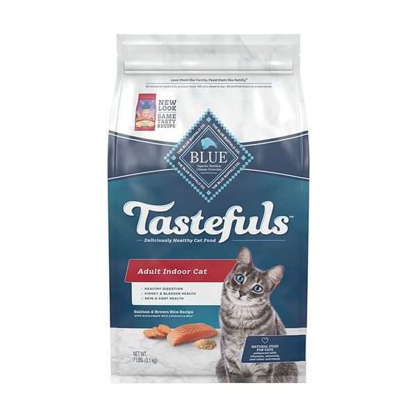 Blue Buffalo Tastefuls Adult Indoor Cat Salmon & Brown Rice Recipe Cat Food - 7lbs