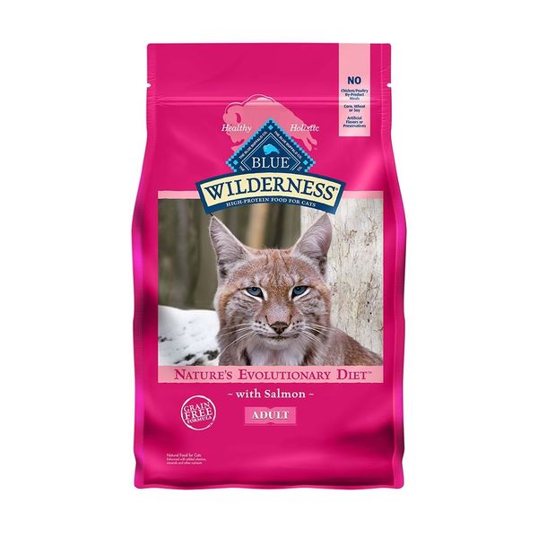 Blue Buffalo Wilderness Nature's Evolutionary Diet with Salmon Grain Free Adult Cat Food - 5 Lbs