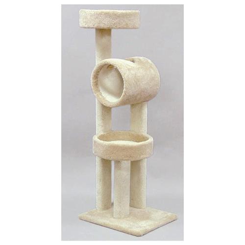 North American Classy Kitty Playground w/ Tunnel and Two Nests 59 in.