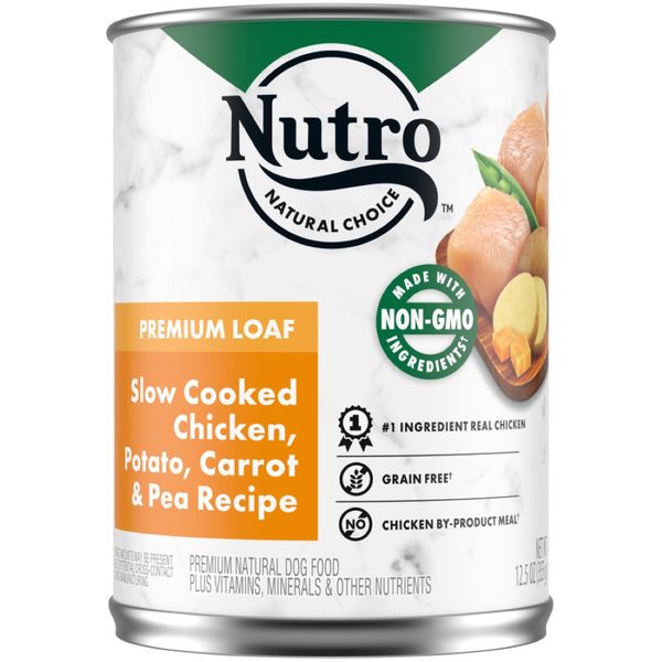 Nutro Products Premium Loaf Adult Wet Dog Food Chicken, Potato, Carrot & Pea - 12.5 oz