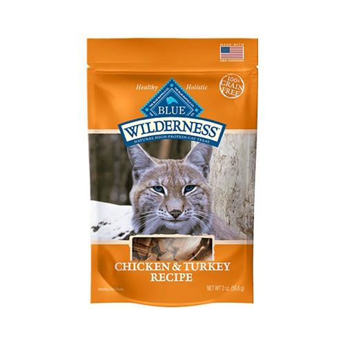 Blue Buffalo Wilderness Grain Free Chicken & Turkey Soft-Moist Cat Treats - 2 Oz