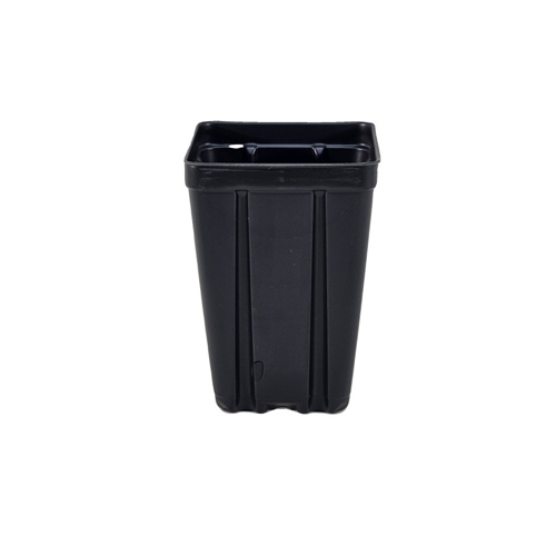 Greenhouse Megastore Square Deep Black Plastic Pot - 3.5in