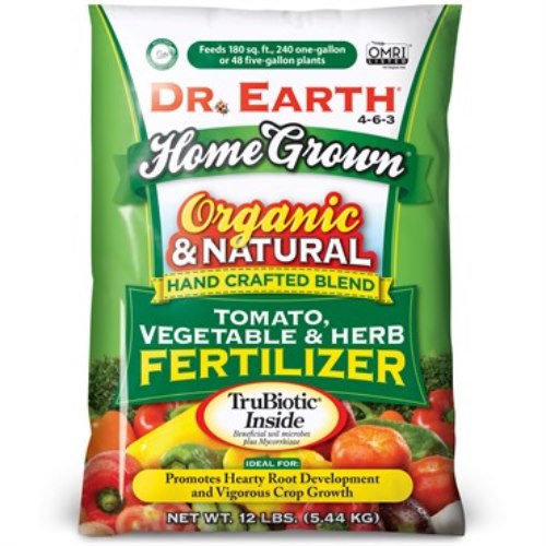 Dr. Earth® Home Grown® Organic Tomato, Vegetable & Herb Fertilizer 4-6-3 - 12lb - Poly Bag