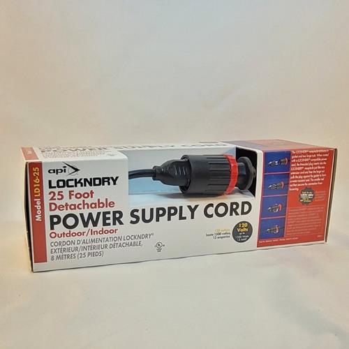 API LockNDry® Indoor/Outdoor Power Supply Cord - 25 Feet