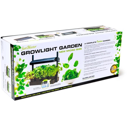 SunBlaster T5HO Micro Growlight Garden - Black - 21in Wide x 8.5in Tall x 5.25in Deep - 11W High Ou