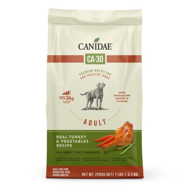 CANIDAE CA-30 Dry Dog Food Real Turkey, Peas & Carrots - 7lb
