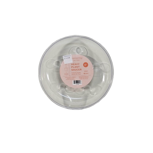 Curtis Wagner Plastics Designer Series Heavy Gauge Saucer - Clear - Round - 6in Diam