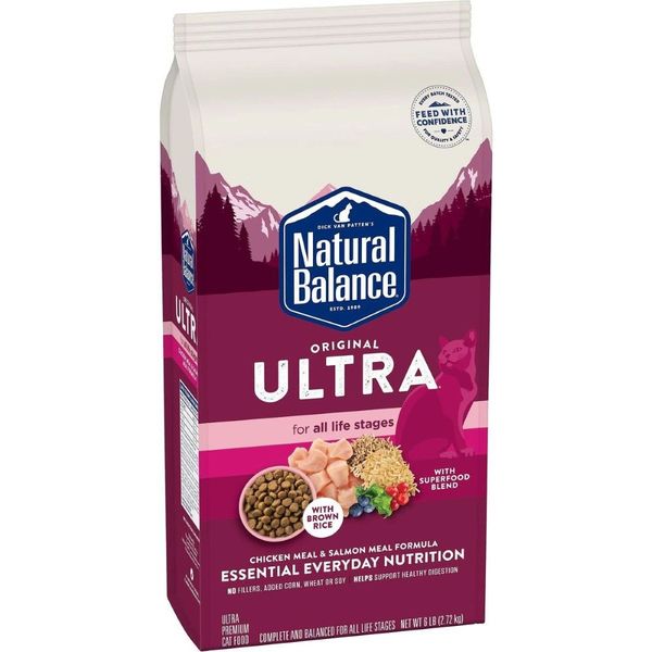 Natural Balance Original Ultra Chicken Meal & Salmon Meal Formula Dry Cat Food - 6lbs