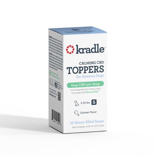 Kradle Calming CBD Dog Food Topper 5MG, Chicken - SM, 10 ct