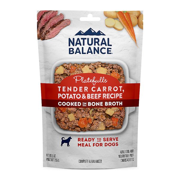Natural Balance Platefulls Tender Carrot, Potato & Beef Recipe Adult Dog Food - 9oz