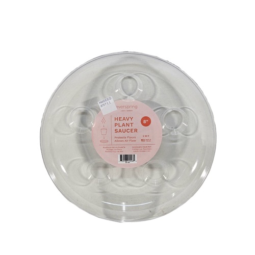 Curtis Wagner Plastics Designer Series Heavy Gauge Saucer - Clear - Round - 8in Diam