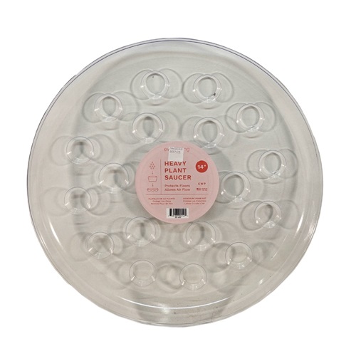 Curtis Wagner Plastics Designer Series Heavy Gauge Saucer - Clear - Round - 14in Diam