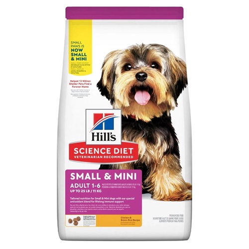 Hill's Science Diet Adult Small & Mini Chicken & Brown Rice Recipe Dog Food 15.5lbs