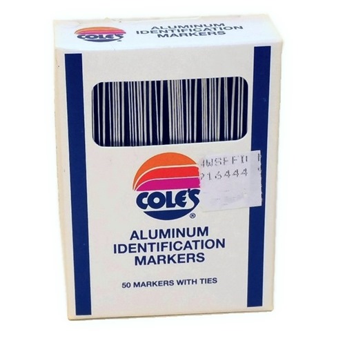 Coles 50 pack Aluminum Identification Markers