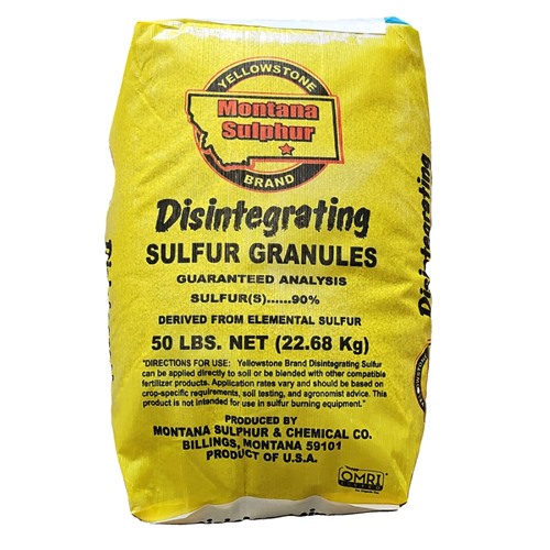 Yellowstone Brand Disintegrating Sulfur Granules - 50 lbs