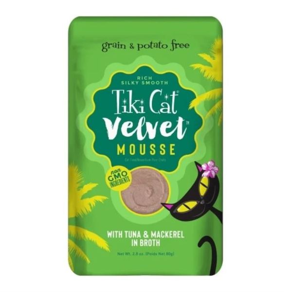 Tiki Cat Luau Velvet Mousse Tuna & Mackerel Complete & Balanced Wet Cat Food - 2.8 oz