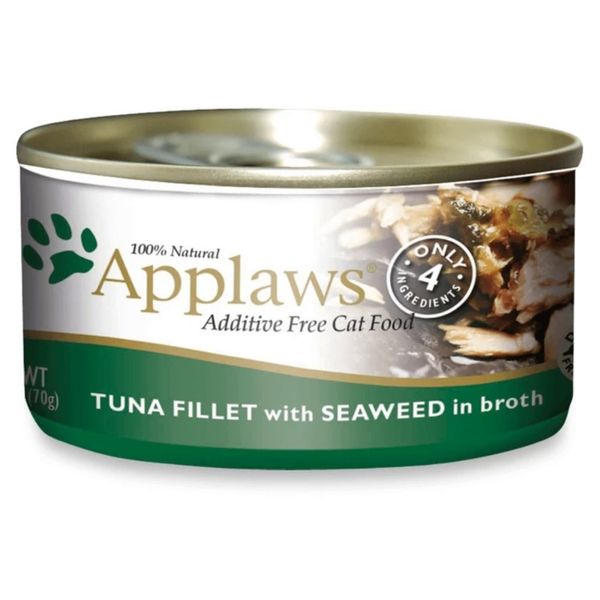 Applaws Tuna Fillet with Seaweed in Broth Cat Food Can - 2.47oz