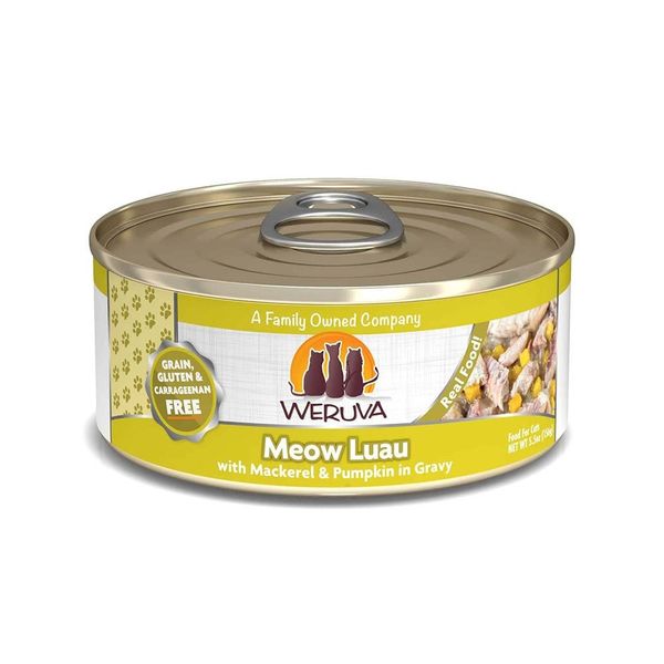 Weruva Classic Cat  Meow Luau with Mackerel & Pumpkin in Gravy - 5.5oz can