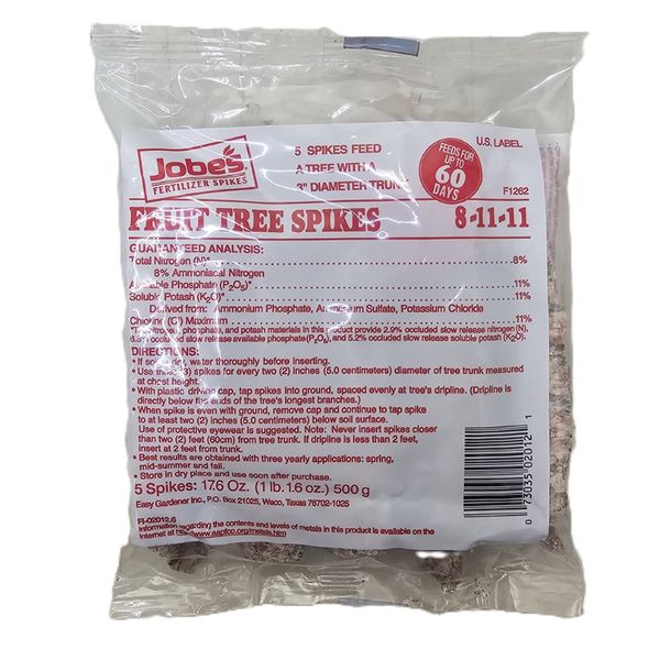 Jobe's® Fertilizer Spikes Fruit & Citrus Tree 8-11-11 - 5 pack