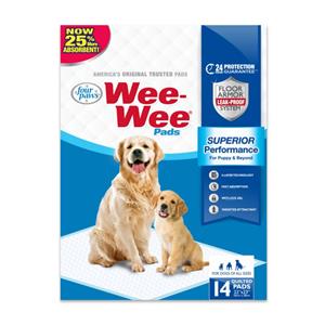 Four Paws Wee-Wee Superior Performance Puppy & Dog Training Pads 14 Count - Standard 22in X 23in
