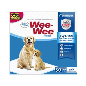  Four Paws Wee-Wee Superior Performance Puppy & Dog Training Pads Standard - 30 ct