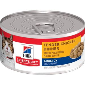 Hill's Science Diet Adult 7+ Tender Chicken Dinner cat food - 5.5oz
