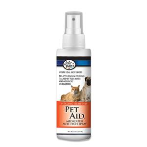 Four Paws Pet Aid Healing Remedies, Medicated Pet Anti Itch Spray - 8oz