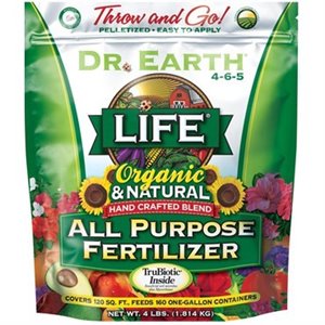 Dr. Earth® Life® All-Purpose Fertilizer 4-6-5 - 4lb - Poly Bag