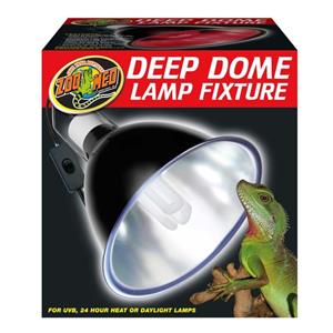Zoo Med Deep Dome Lamp Fixture Black - 8.5 in