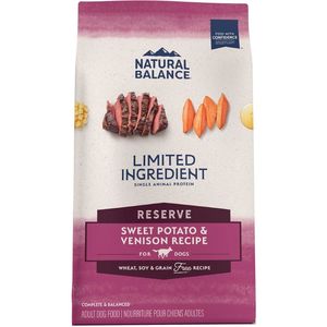 Natural Balance Limited Ingredient Reserve Grain-Free Sweet Potato & Venison Dry Dog Food - 12lbs