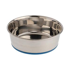  OurPets Rubber-Bonded Premium Stainless Steel Dog Bowl Silver