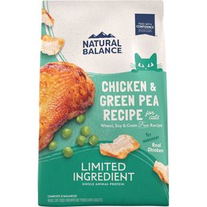 Natural Balance Limited Ingredient Diets Green Pea & Chicken Formula Grain-Free Dry Cat Food - 10lbs