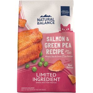 Natural Balance Limited Ingredient Grain-Free Salmon & Green Pea Recipe Dry Cat Food - 10lbs