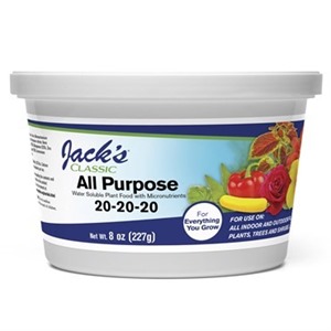8 oz Jack's Classic All Purpose Plant Food 20-20-2