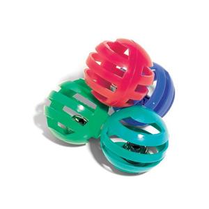  Spot Slotted Ball Cat Toy Multi-Color, 1ea/4 pk