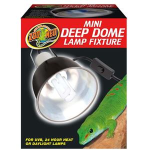 Zoo Med Mini Deep Dome Lamp Fixture Black - 5.5 in, Mini