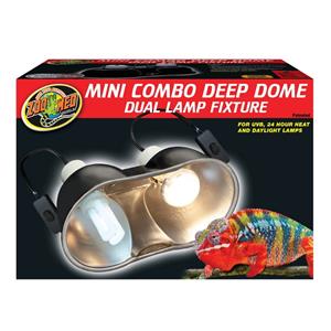  Zoo Med Mini Combo Deep Dome Lamp Fixture Black