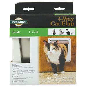  PetSafe Deluxe 4-Way Cat Door White - Grey
