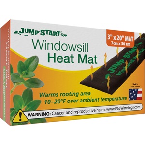 Hydrofarm Windowsill Heat Mat 7.3W 120V (3" x 20")