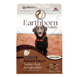 Earthborn Holistic Primitive Natural Grain-Free Dry Dog Food Turkey Meal & Vegetables - 25 lb