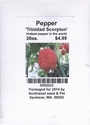 20 seed Pepper Trinidad Scorpion