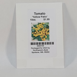 10 seeds Tomato Yellow Patio Hybrid