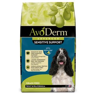  AvoDerm Natural Advanced Sensitive Support Trout & Pea Formula Dry Dog Food - 22 lb