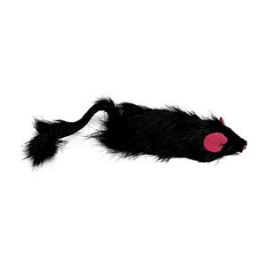 Spot Shaggy Plush Ferret Rattle & Catnip Cat Toy Black - 11 in, LG