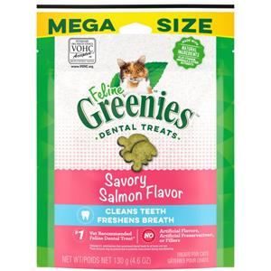 Greenies Feline Adult Cat Dental Treats Savory Salmon - 4.6 oz