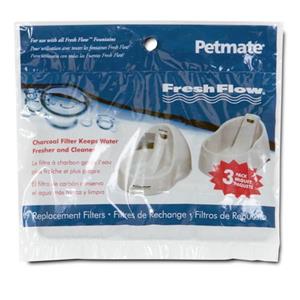  Petmate Fresh Flow Replacement Charcoal Filter Black, Grey - 3 pk