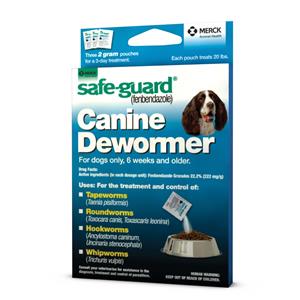 SafeGaurd 2gm Canine De-wormer 20lb - 3pk