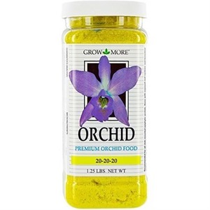 Grow More® Orchid Food 20-20-20 - 1.25lb Jar - Yellow