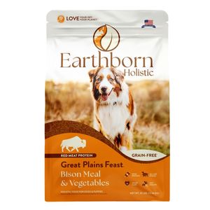 Earthborn Holistic Great Plains Feast Grain-Free Dry Dog Food Bison Meal & Vegetables - 25 lb