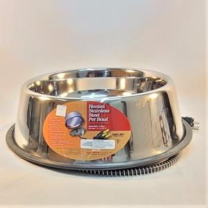 API Stainless Steel Heated Pet Bowl - 5qt